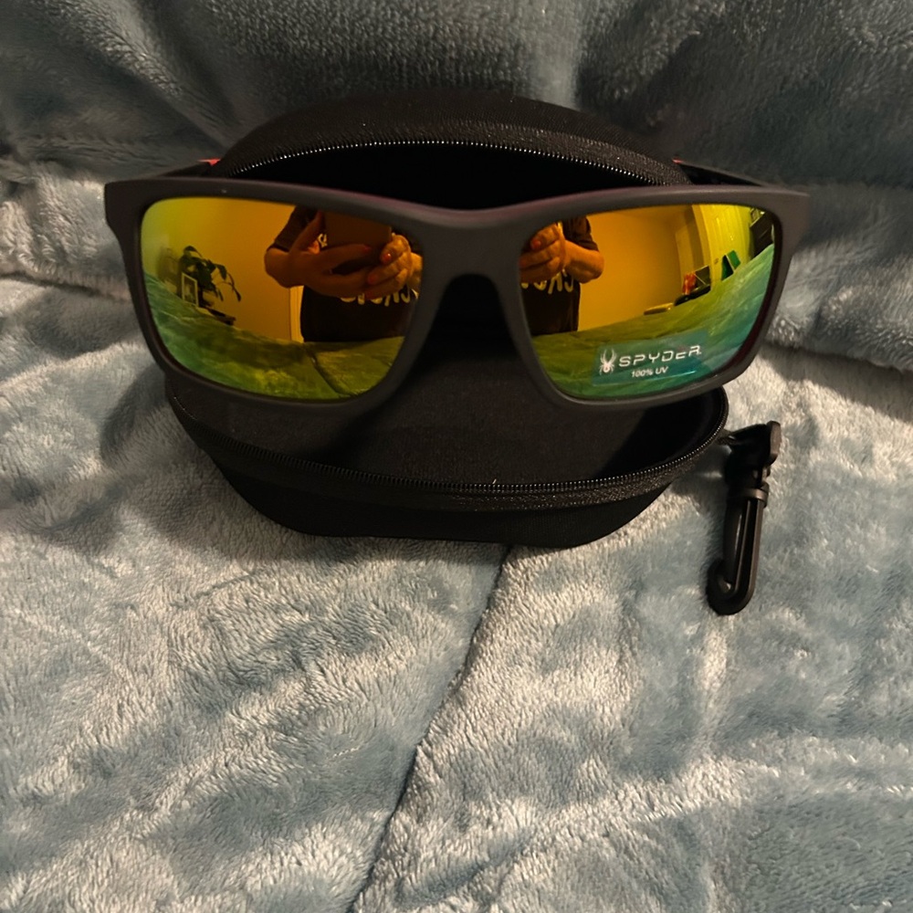 Spyder Black Sunglasses with Gold Lenses